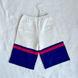NWT Authentic Gucci Cotton Color Block Sporty Shorts Blue White 12